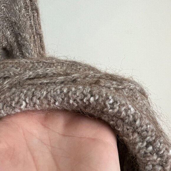 Between Me & You Sweater Dress Small A-Line Open Knit 3/4 Sleeve Wool Alpaca S - Picture 6 of 11